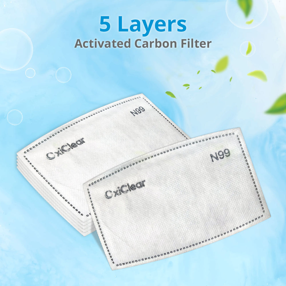 
            
                Load image into Gallery viewer, OxiClear Refill Filters, N99 PM 2.5 Activated Carbon Filter (Pack of 10)
            
        