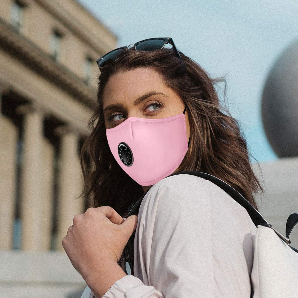 
            
                Load image into Gallery viewer, OxiClear N99 Anti Pollution Face Mask with Carbon Filters Headband Reusable D.R.D.O Certified (Lush Pink)
            
        